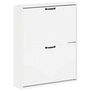 Vægmonteret Skoskab HOORN 71 x 17 x 86 cm Konstrueret træ Hvid
