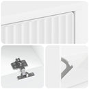 Sko skab HOORN 78 x 24 x 100 cm Konstrueret træ Hvid