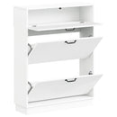 Sko skab HOORN 78 x 24 x 100 cm Konstrueret træ Hvid