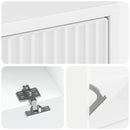 Sko skab HOORN 78 x 24 x 100 cm Konstrueret træ Hvid højglans