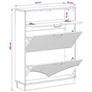 Sko skab HOORN 78 x 24 x 100 cm Konstrueret træ Gammelt træ