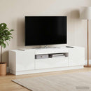 LED TV-skab Hvid Konstrueret træ