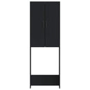 Toilet Skab HOORN Sort 66 x 25,5 x 190 cm Konstrueret træ