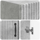 Toilet Skab HOORN Betongrå 66 x 25,5 x 190 cm Konstrueret træ