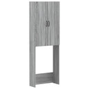 Toilet Skab HOORN Grå Sonoma 66 x 25,5 x 190 cm Konstrueret træ