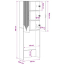 Toilet Skab HOORN Gammelt træ 66 x 25,5 x 190 cm