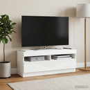 LED TV-skab Hvid Konstrueret træ