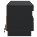 LED TV-skab Sort Konstrueret træ