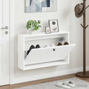 Vægmonteret Skoskab BREDA 71 x 17 x 43 cm Konstrueret træ Hvid