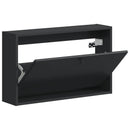 Vægmonteret Skoskab BREDA 71 x 17 x 43 cm Konstrueret træ Sort
