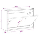 Vægmonteret Skoskab BREDA 71 x 17 x 43 cm Konstrueret træ
