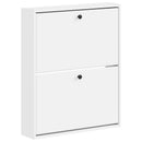 Vægmonteret Skoskab BREDA 71 x 17 x 86 cm Konstrueret træ Hvid