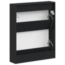 Vægmonteret Skoskab BREDA 71 x 17 x 86 cm Konstrueret træ Sort