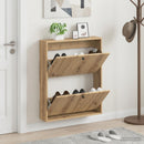 Vægmonteret Skoskab BREDA 71 x 17 x 86 cm Konstrueret træ