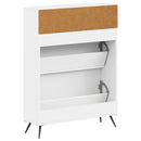 Sko skab BREDA 78 x 24 x 103 cm Konstrueret træ Hvid