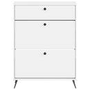 Sko skab BREDA 78 x 24 x 103 cm Konstrueret træ Hvid