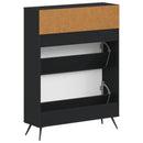Sko skab BREDA 78 x 24 x 103 cm Konstrueret træ Sort