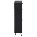 Sko skab BREDA 78 x 24 x 103 cm Konstrueret træ Sort