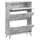 Sko skab BREDA 78 x 24 x 103 cm Konstrueret træ Betongrå
