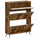 Sko skab BREDA 78 x 24 x 103 cm Konstrueret træ Røget eg
