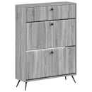 Sko skab BREDA 78 x 24 x 103 cm Konstrueret træ Grå Sonoma