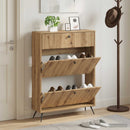Sko skab BREDA 78 x 24 x 103 cm Konstrueret træ Artisan-eg