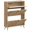 Sko skab BREDA 78 x 24 x 103 cm Konstrueret træ Artisan-eg