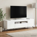 LED TV-skab Hvid Konstrueret træ