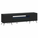 LED TV-skab Sort Konstrueret træ