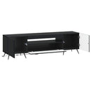 LED TV-skab Sort Konstrueret træ