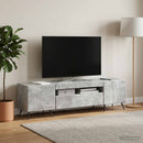 LED TV-skab Betongrå Konstrueret træ