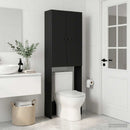Toilet Skab BREDA Sort 66 x 25,5 x 190 cm Konstrueret træ