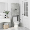 Toilet Skab BREDA Betongrå 66 x 25,5 x 190 cm Konstrueret træ