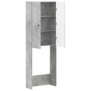 Toilet Skab BREDA Betongrå 66 x 25,5 x 190 cm Konstrueret træ