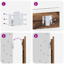 Væghængt hovedgærde BREDA Gammelt træ Konstrueret træ