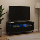 LED TV-skab Sort Konstrueret træ