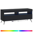LED TV-skab Sort Konstrueret træ