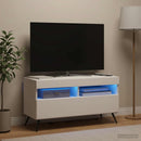 LED TV-skab Hvid Konstrueret træ