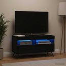 LED TV-skab Sort Konstrueret træ