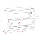 Vægmonteret Skoskab UTRECHT 71 x 17 x 43 cm Konstrueret træ