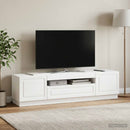 LED TV-skab Hvid Konstrueret træ