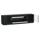 LED TV-skab Sort Konstrueret træ