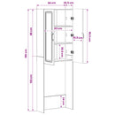 Toilet Skab UTRECHT Sort 66 x 25,5 x 190 cm Konstrueret træ