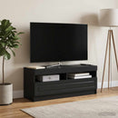LED TV-skab Sort Konstrueret træ