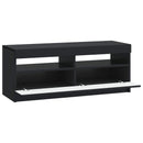 LED TV-skab Sort Konstrueret træ