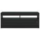 LED TV-skab Sort Konstrueret træ