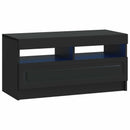 LED TV-skab Sort Konstrueret træ