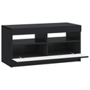 LED TV-skab Sort Konstrueret træ