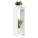 Planteholder med hylde Hvid 30 x 30 x 100 cm Konstrueret træ