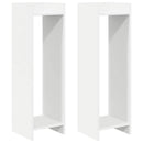 Planteholder 2 pcs Hvid 30 x 30 x 100 cm Konstrueret træ